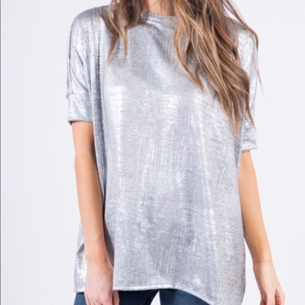 Boxy Tee Silver